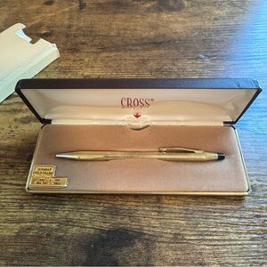 Vintage Cross 10K Gold Filled Ball Pen 4502 Engraved “Brian ‘90” Boxed